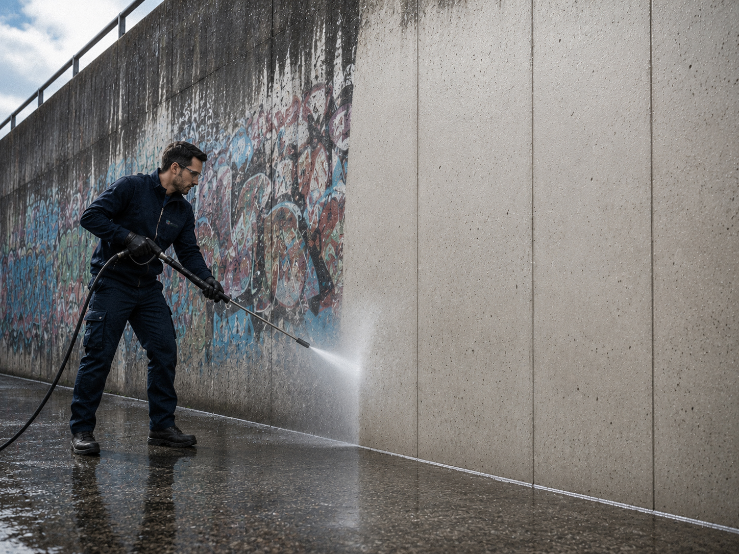 Graffiti entfernen und Flächen anschließend schützen