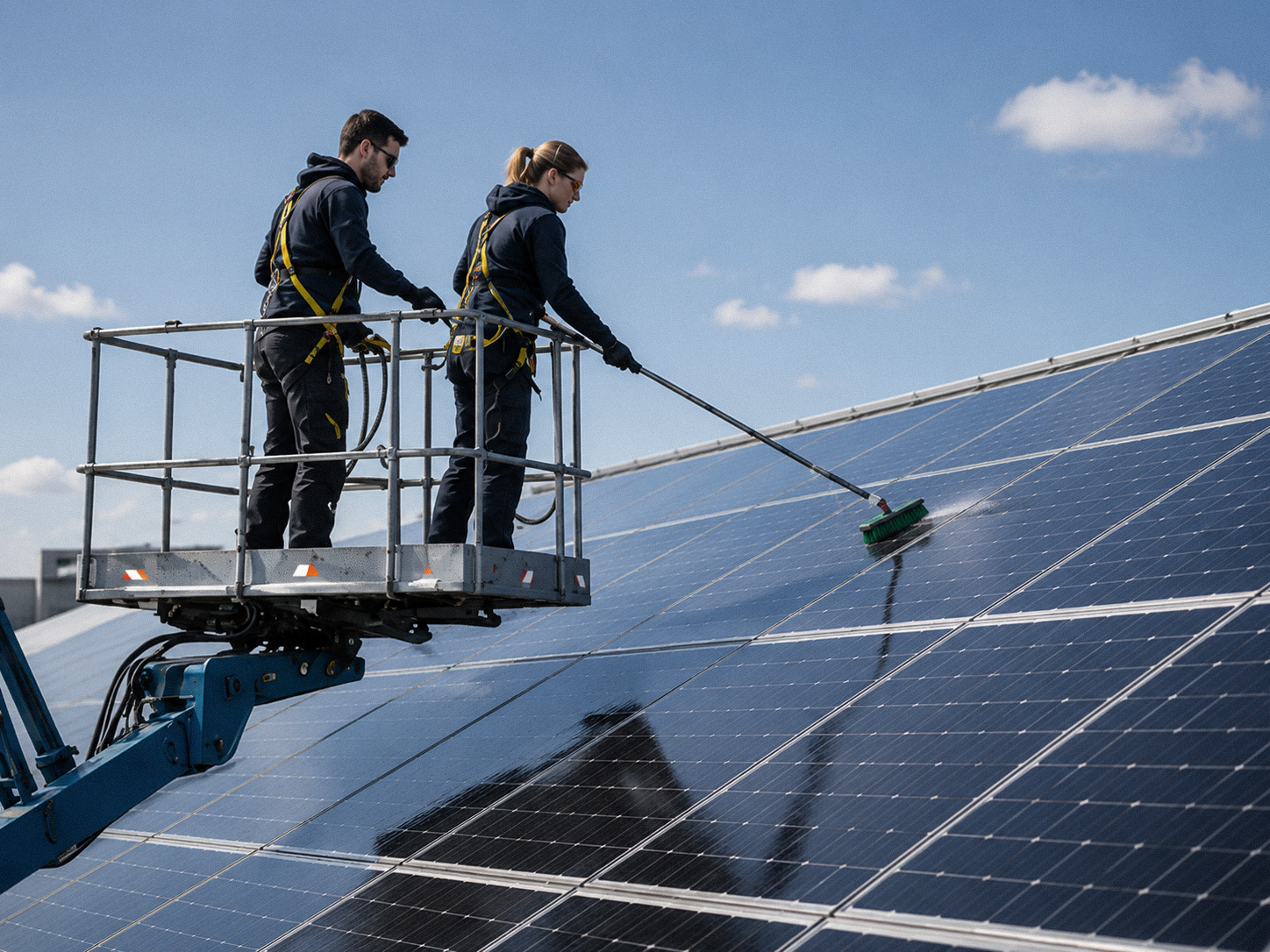 Solar- und Photovoltaikflächen reinigen